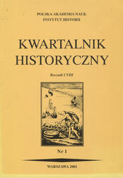 Kwartalnik Historyczny. R. 108 (2001), nr 1.