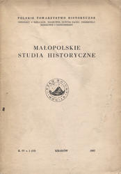 Małopolskie Studia Historyczne. R. 4 (1961), z. 1 (12).