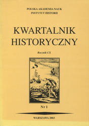 Kwartalnik Historyczny. R. 110 (2003), nr 1.