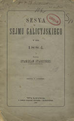 Sesya sejmu galicyjskiego w roku 1884.