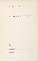 Miary i ludzie.