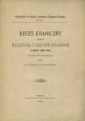 Reces graniczny między Wielkopolską a Księstwem Głogowskiem z roku 1528-1531.