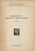 Komunikaty Instytutu Bałtyckiego. R. 9 (1972), z. 17.