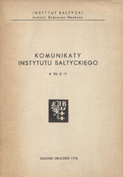 Komunikaty Instytutu Bałtyckiego. R. 9 (1972), z. 17.