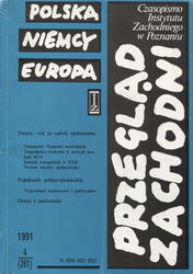 Przegląd Zachodni. R. 47 (1991), nr 4 (261).