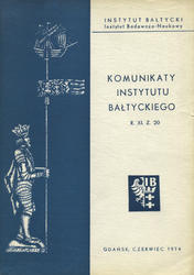 Komunikaty Instytutu Bałtyckiego. R. 11 (1974), z. 20.