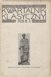 Kwartalnik Klasyczny. R. 2 (1928), z. 3.