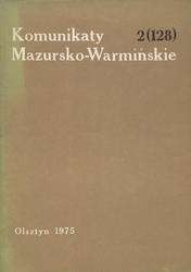 Komunikaty Mazursko-Warmińskie. R. 1975, nr 2 (128).