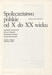 Społeczeństwo Polski od X do XX wieku.