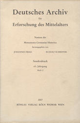 Deutsches Archiv für Erforschung des Mittelalters. Jahrg. 63 (2007), H. 2. Sonderdruck.