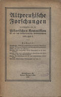 Altpreussische Forschungen. Jahrg. 2 (1925), H. 2.