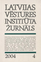 Latvijas Vēstures Institūta Žurnāls. Gads: 2004, 4 (53).