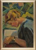 Wilkosz, Roman (1895-1967) – Czytająca.
