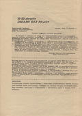 19-20 sierpnia dniami bez prasy.