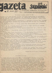 Gazeta Solidarności : II Walne Zebranie Delegatów Regionu Bydgoskiego. R. 1989, nr 2 (25.XI.).