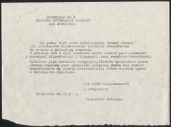 Komunikat nr 2 Zespołu Informacji Ogólnej MKZ Bydgoszcz.