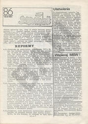 Solidarność Walcząca : biuletyn Międzyzakładowego Komitetu "S" Ziemi Łódzkiej. R. 1987, nr 86.