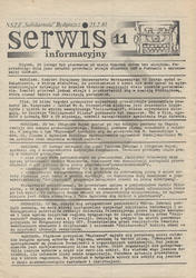 Serwis Informacyjny / [MKZ] NSZZ „Solidarność” Bydgoszcz. R. 1981, nr 11.