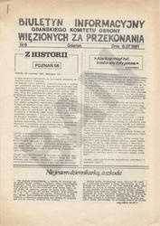 Biuletyn Informacyjny Gdańskiego Komitetu Obrony Więzionych za Przekonania. R. 1981, nr 6.