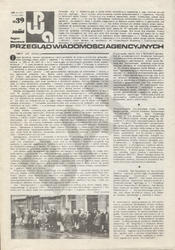 Przegląd Wiadomości Agencyjnych. R. 4 (1987), nr 39 (120).