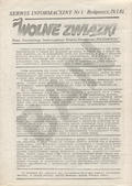 Wolne Związki : serwis informacyjny. R. 1981, nr 1.