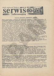 Serwis Informacyjny / [MKZ] NSZZ „Solidarność” Bydgoszcz. R. 1981, nr 80.