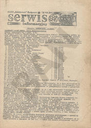 Serwis Informacyjny / [MKZ] NSZZ „Solidarność” Bydgoszcz. R. 1981, nr 87.