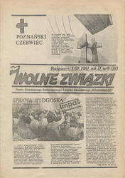 Wolne Związki. R. 2 (1981), nr 9 (16).