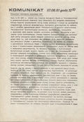 Komunikat : 07. 08. 81 godz. 12.10.