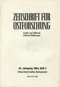 Zeitschrift für Ostforschung. Jahrg. 43 (1994), H. 3.