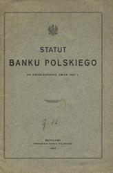 Statut Banku Polskiego po uwzględnieniu zmian 1927 r.