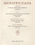 Mickiewicziana w zbiorach Tomasza Niewodniczańskiego w Bitburgu.