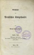 Riedl Adolph Friedrich – Geschichte des Preussischen Königshauses. 2. Theil.