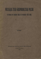 Przegląd życia gospodarczego Polski w okresie od połowy maja do września 1926 roku.