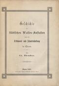 Bender Georg – Geschichte der städtischen Waisen-Anstalten sowie der Testament- und Almosenhaltung in Thorn.