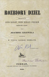 Rozbiory dzieł obejmujących albo dzieje albo rzeczy polskie różnymi czasy.