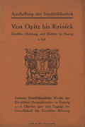 Von Opitz bis Reinick. 2. Aufl.