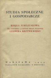 Studja społeczne i gospodarcze.