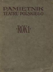 Pamiętnik Teatru Polskiego. R. 1 (1914).