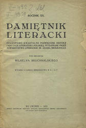 Pamiętnik Literacki. R. 20 (1923).