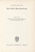 Schultze Johannes – Die Mark Brandenburg. Bd. 2.