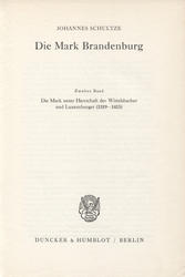 Die Mark Brandenburg. Bd. 2.