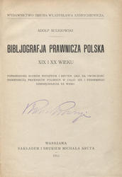 Bibljografja prawnicza polska XIX i XX wieku.