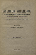 Ateneum Wileńskie. R. 2 (1924), z. 5-6, 7-8.