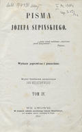 Supiński Józef – Pisma Józefa Supińskiego. T. 4.