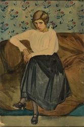 Portret młodej kobiety.