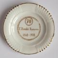 [Bydgoszcz] Talerzyk porcelanowy, reklamowy, jubileuszowy firmy Franz Kreski.