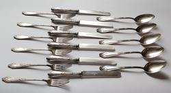 Zestaw sztućców obiadowych, plater. Wytwórnia Sz. Lebensold, Warszawa, lata 20-30 XX w.