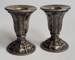 Para świeczników, plater. Bracia Henneberg, Warszawa, 2 poł. XIX w.