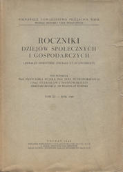 Roczniki Dziejów Społecznych i Gospodarczych. T. 11 (1949).
